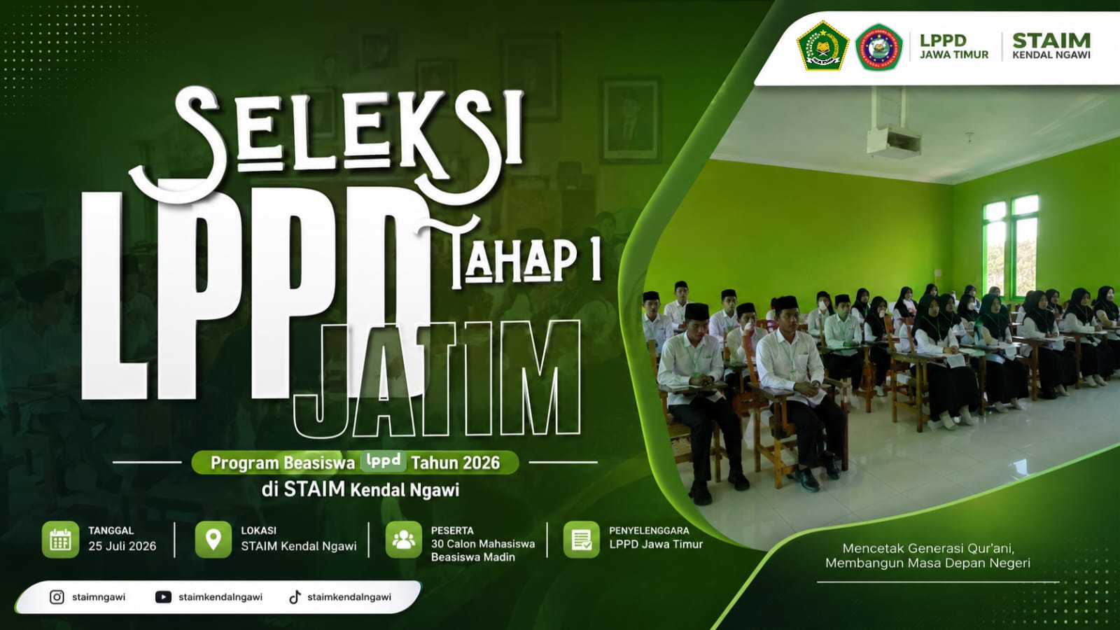 hasil Seleksi Tahap I Calon Mahasiswa Penerima Beasiswa LPPD Jawa Timur Tahun 2026 beasiswa madin 2026